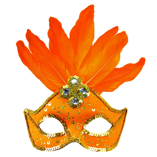 LOUP NEON ORANGE BRESIL AVEC PAILLETTES