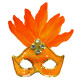 LOUP NEON ORANGE BRESIL AVEC PAILLETTES