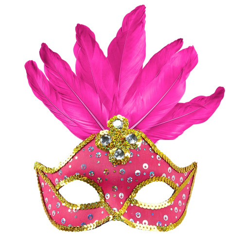 LOUP NEON ROSE BRESIL AVEC PAILLETTES