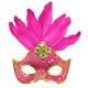 LOUP NEON ROSE BRESIL AVEC PAILLETTES