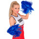 SET DE 2 POM POM BLEU METALLISE