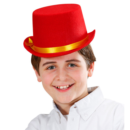 HAUT DE FORME ROUGE ENFANT