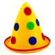 CHAPEAU POIS POINTUS JAUNE