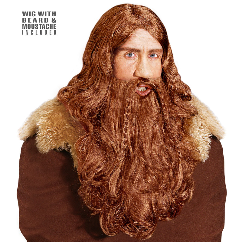 PERRUQUE VIKING+MOUSTACHE