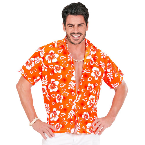 CHEMISE HAWAIENNE ORANGE