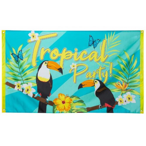 DRAPEAU TROPICAL PARTY 90X150C