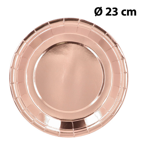 SET 6 ASSIETTES CARTON ROSE GOLD