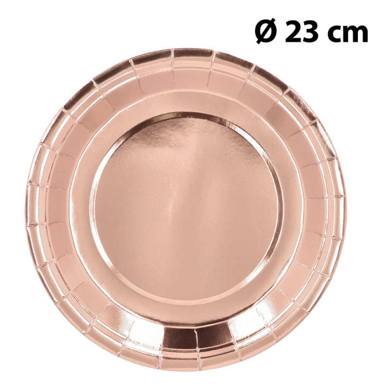 SET 6 ASSIETTES CARTON ROSE GOLD