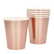 6 GOBELETS CARTON R.GOLD