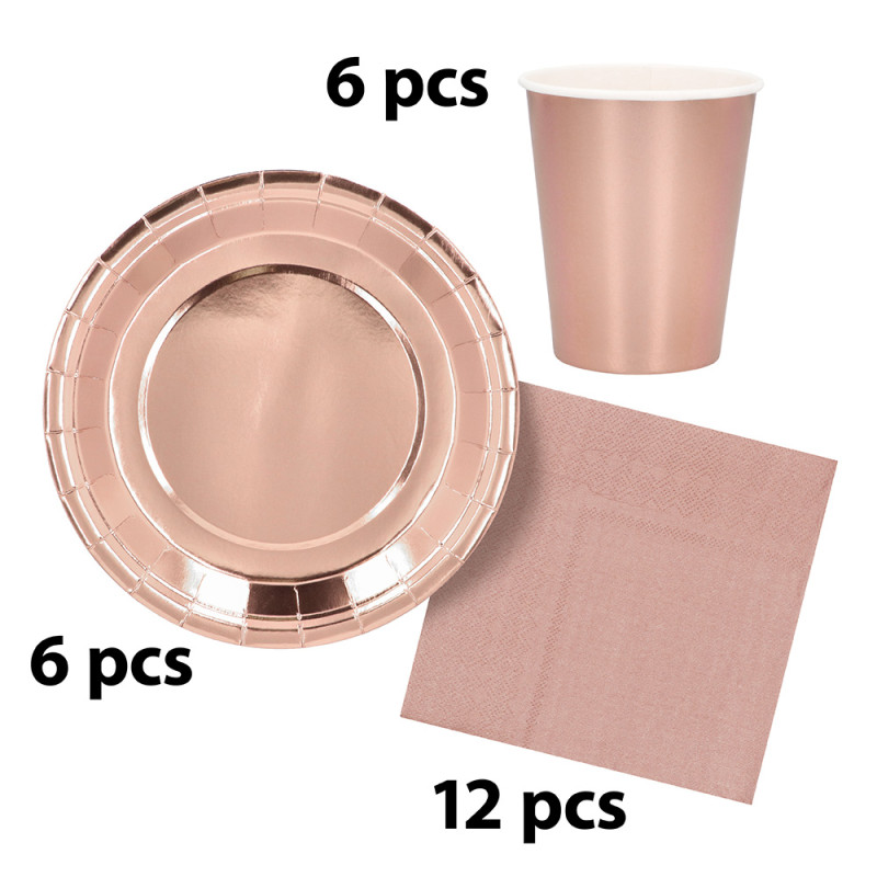 SET DE TABLE ROSE GOLD
