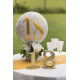 M.TABLE CHIFFRE 8 METALLISE OR