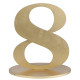 M.TABLE CHIFFRE 8 METALLISE OR