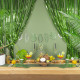 RIDEAU FRANGES VERT JUNGLE