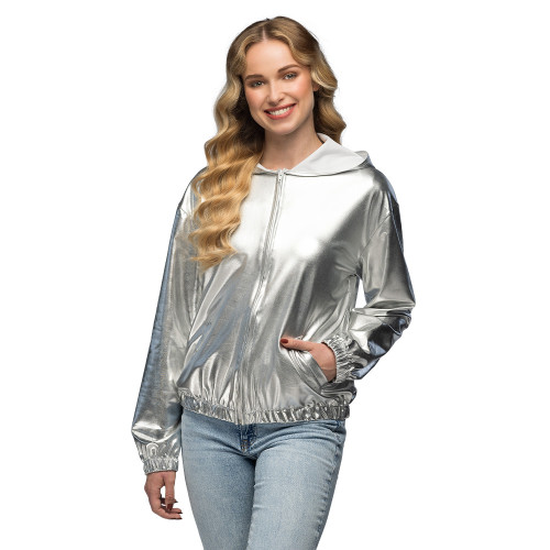 VESTON RAVE METALLIQUE ARGENT L/XL