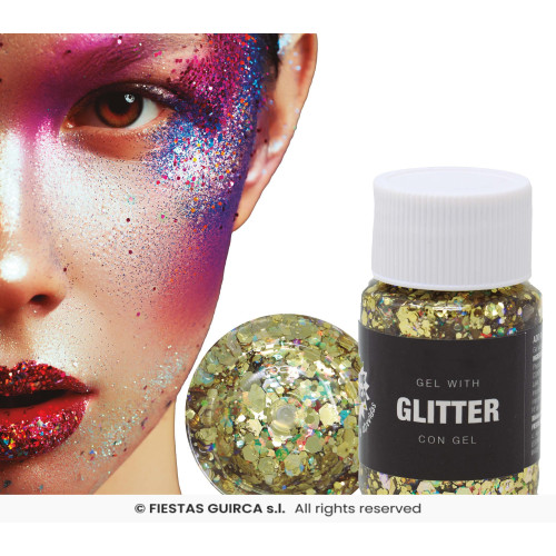 GEL AVEC PAILLETTES OR