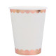 10 GOBELETS FESTONNE ROSE GOLD