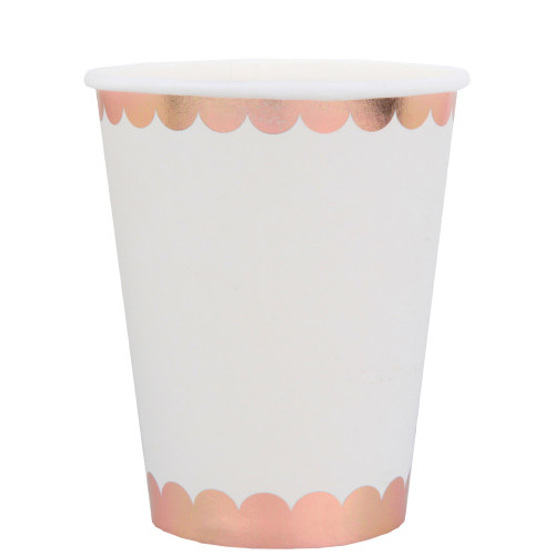 10 GOBELETS FESTONNE ROSE GOLD