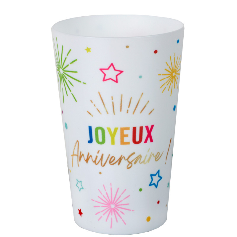 GOBELET REUTILISABLE ANNIVERSAIRE