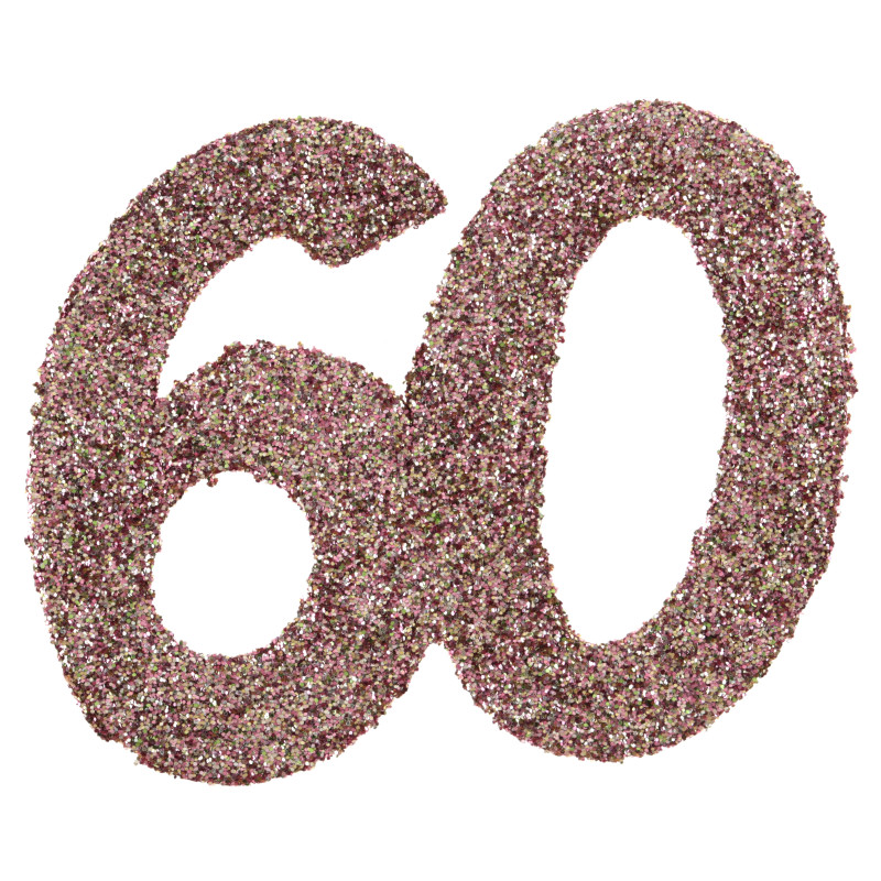 6 DECO A PARSEMER AGE 60 ROSE GOLD