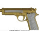 PISTOLET EN OR PAILLETTÉ 25 CM