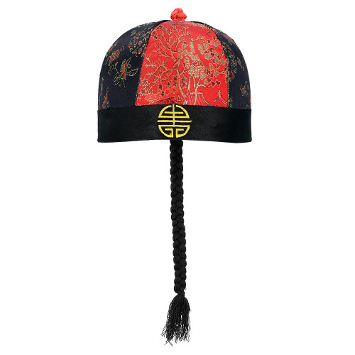 CHAPEAU MANDARIN AVEC CHEVEUX