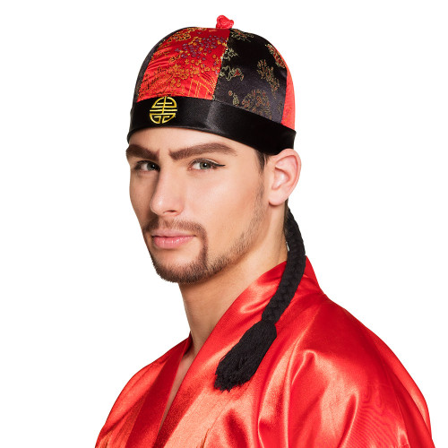 CHAPEAU MANDARIN AVEC CHEVEUX