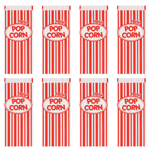 8 SACS PAPIER À POP-CORN