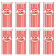 8 SACS PAPIER À POP-CORN