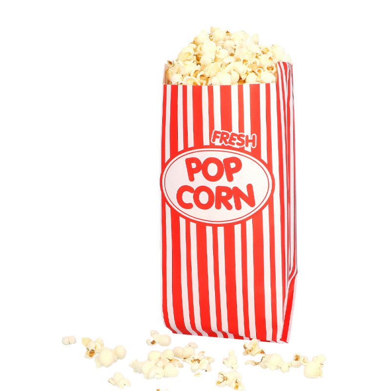 8 SACS PAPIER À POP-CORN