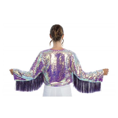 VESTE SEQUINS VIOLET IRISE M