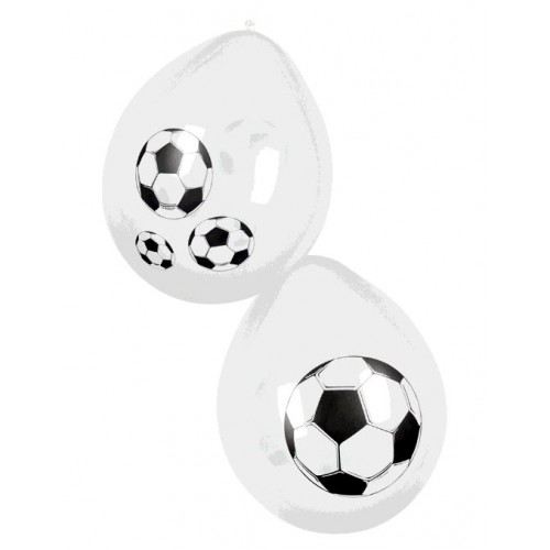 6 BALLONS FOOTBALL 25CM