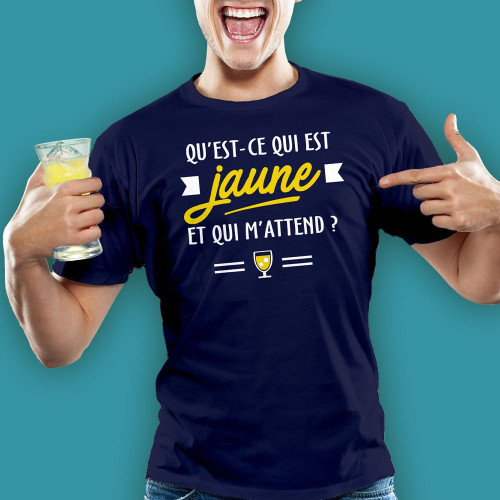 T SHIRT "...EST UN JAUNE" XL