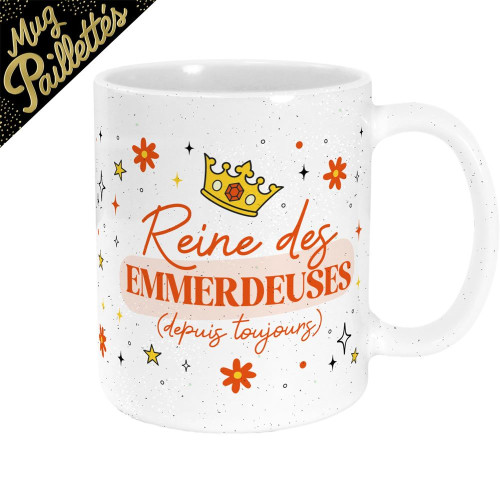 MUG PAILLETTES EMMERDEUSE