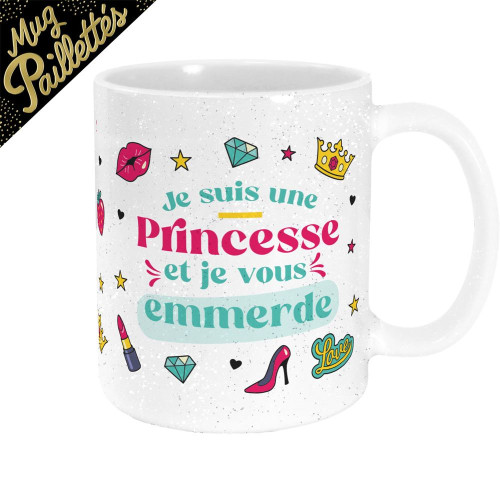 MUG PAILLETTES PRINCESSE