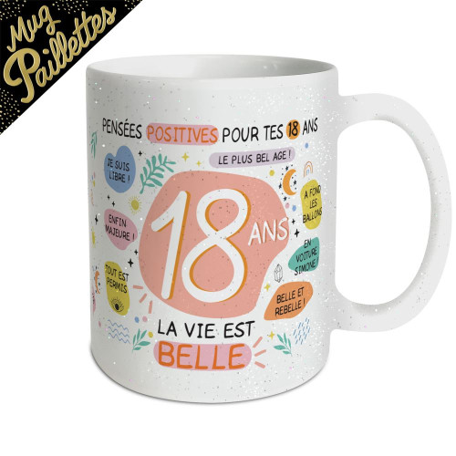 MUG PAILLETTES F 18 ANS