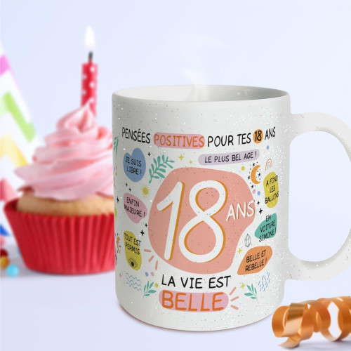 MUG PAILLETTES F 18 ANS