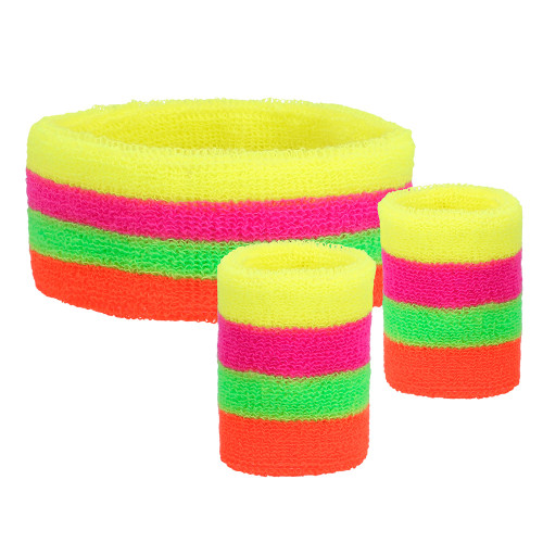 3 BANDEAUX EPONGE FLUO