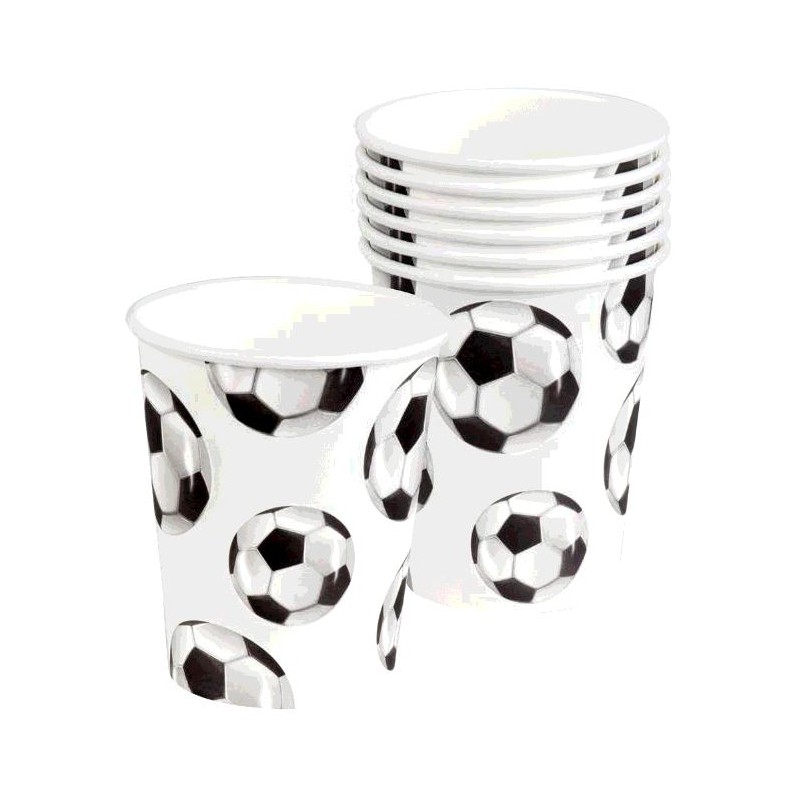 SET 6 GOBELETS FOOTBALL 25cl