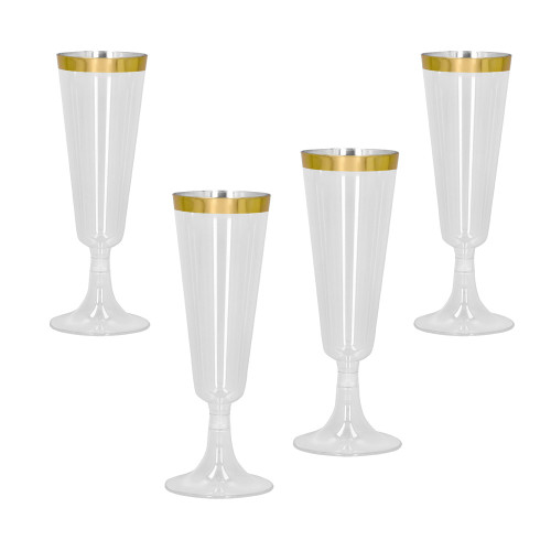 4 FLÛTES EN PLASTIQUE OR