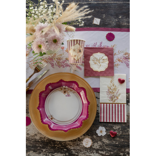 12 SERVIETTES SIENNE AUBEPINNE