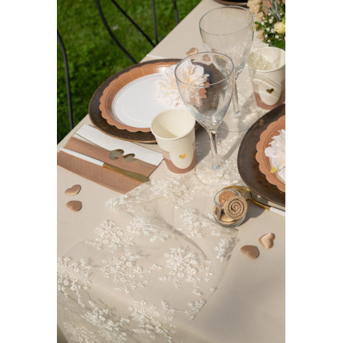 CH.TABLE FLEURS BRODEES