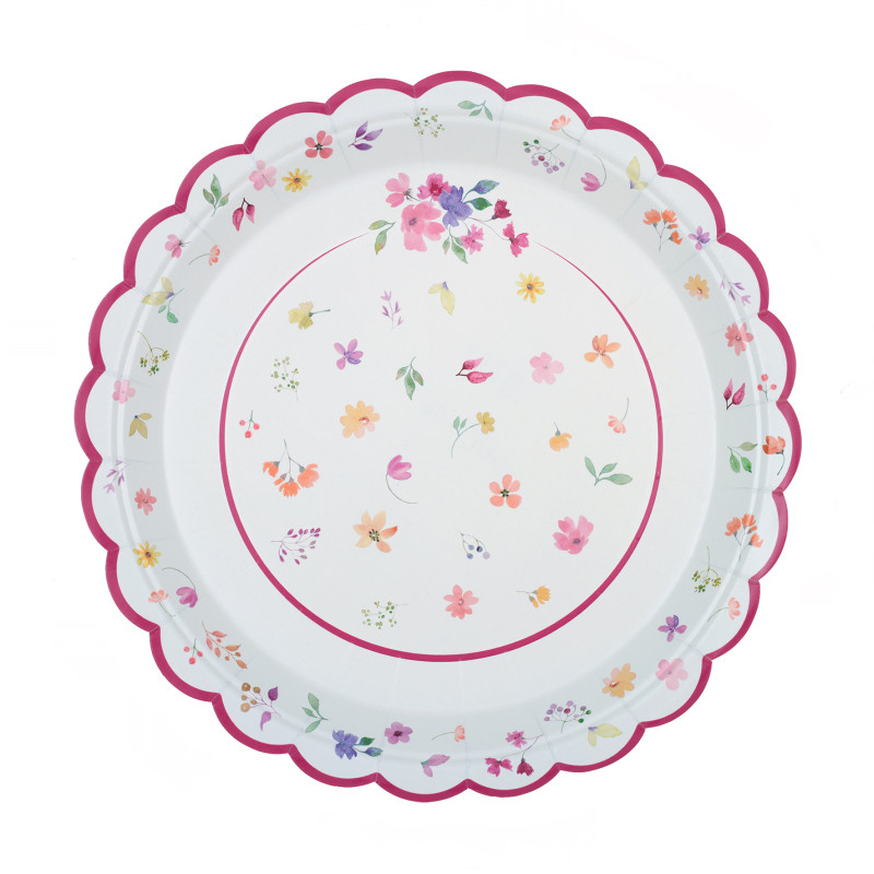 6 ASSIETTES PRINTEMPS DIAM 23CM