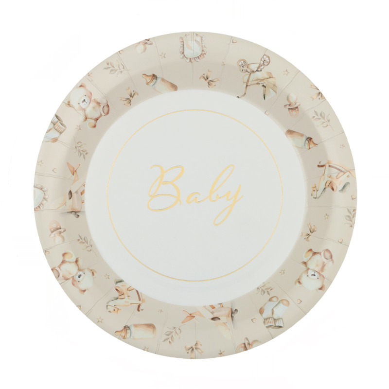 6 ASSIETTES LITTLE TEDDY IVOIRE