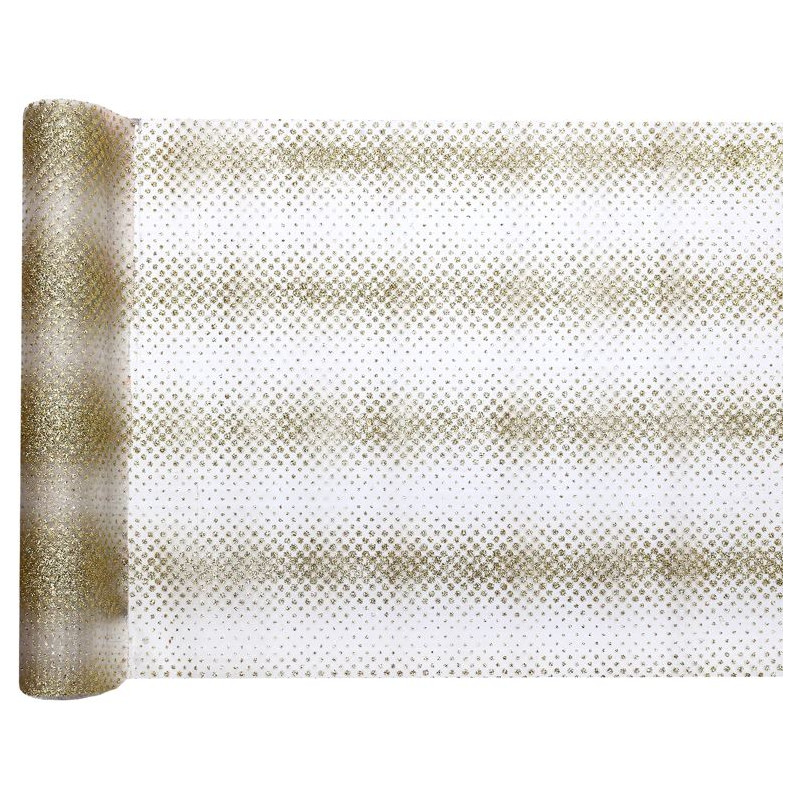 CH.TABLE RAYURE PAILLETTEE OR