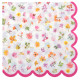 12 SERVIETTES PRINTEMPS MULTICOLORE