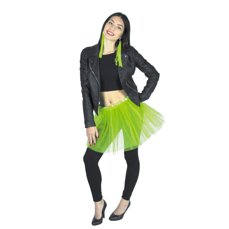 TUTU VERT- FLUO 35CM