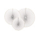 SET DE 3 EVENTAILS BLANC/OR