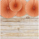 SET DE 3 EVENTAILS TERRACOTTA/OR