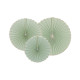 SET DE 3 EVENTAILS VERT SAUGE