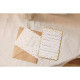8 INVITATIONS POIS FESTONS BLANC ET OR